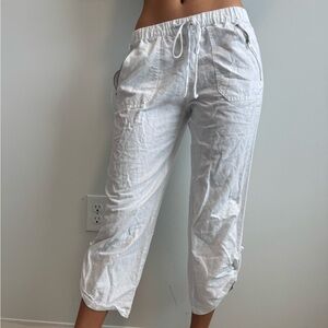 New York & Company Light Gray Linen-Blend Pants